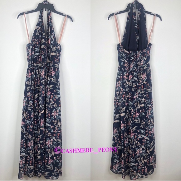 Gal Meets Glam Siena Halter Maxi Dress w/ Pockets 6 - Picture 4 of 7